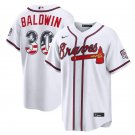 Atlanta Braves #30 Drake Baldwin White USA 250 Fourth of July Jersey
