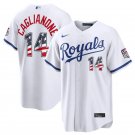 Kansas City Royals #14 Jac Caglianone White USA 250 Fourth of July Jersey