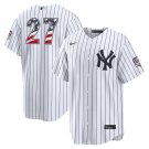 Men's New York Yankees #27 Giancarlo Stanton White USA 250 Fourth of July Jersey