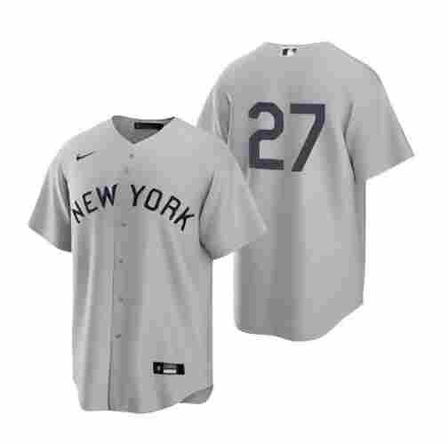 NYY #27 Giancarlo Stanton Away Limited Jersey Grey