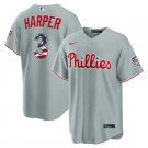 Philadelphia Phillies #3 Bryce Harper Grey USA 250 Fourth of July Jersey