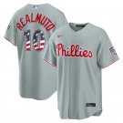 Philadelphia Phillies #10 J.T. Realmuto Grey USA 250 Fourth of July Jersey