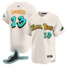 Junior Caminero Jersey #13 Tampa Bay Rays Graffiti Gulfside Edition Cream