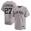 New York Yankees #27 Giancarlo Stanton Road Limited Jersey Grey