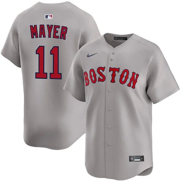 Mens Boston Red Sox #11 Marcelo Mayer Nike Road Gray Limted Jersey