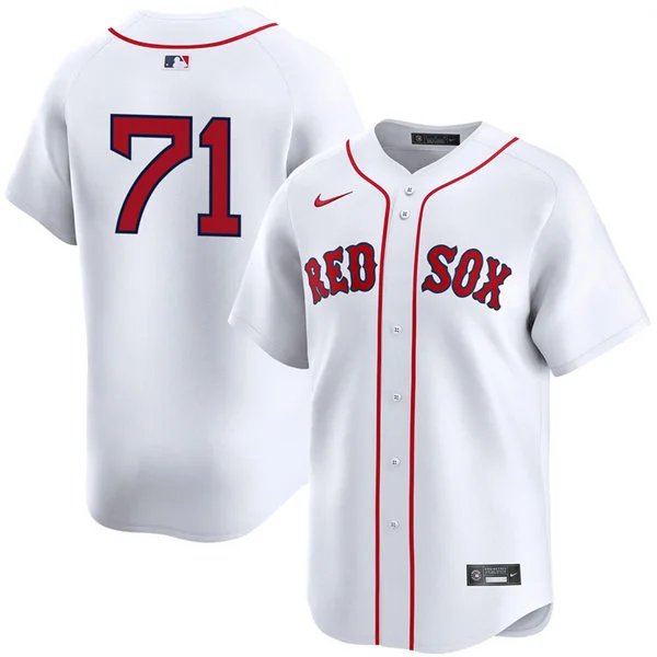 Mens Boston Red Sox #71 Connelly Early White Home Limted Jersey