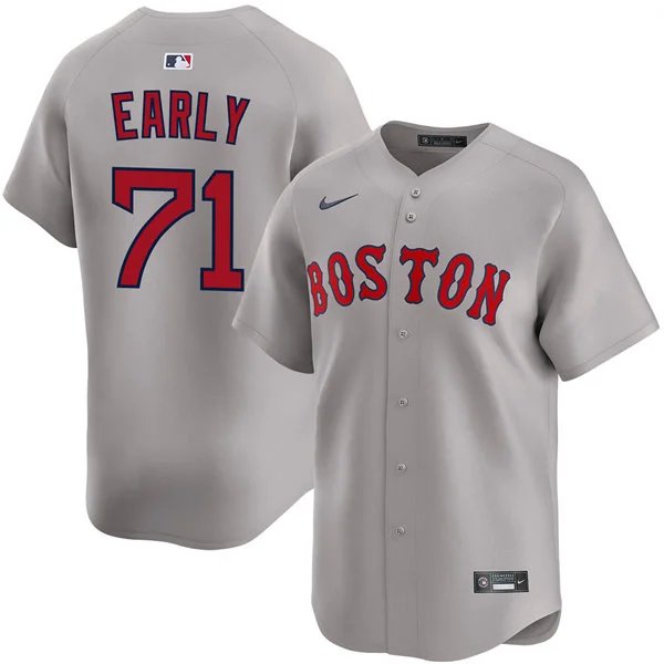 Mens Boston Red Sox #71 Connelly Early Road Grey Limted Jersey