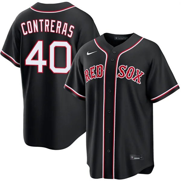 Men's Boston Red Sox #40 Willson Contreras 2026 Blackout Fashion Limited Jersey
