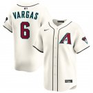 Mens Arizona Diamondbacks #6 Ildemaro Vargas Home Cream Limited Jersey