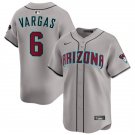 Mens Arizona Diamondbacks #6 Ildemaro Vargas Gray Road Limited Jersey