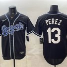 Men's Kansas City Royals #13 Salvador Perez2026 Fashion Replica Black Stitched Baseball Jersey