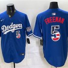 Men's Los Angeles Dodgers #5 Freddie Freeman Royal 250 Fourth of July Stitched Jersey