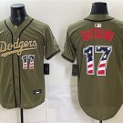 Dodgers #17 Shohei Ohtani Olive 2026 Armed Forces Day 250 Fourth of July Stitched Jersey