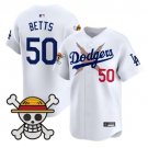 Mookie Betts Jersey #50 Los Angeles Dodgers One Piece 2025 Stitched White