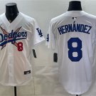 Enrique Hernández Jersey #8 Los Angeles Dodgers One Piece 2025 Stitched White