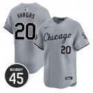 Miguel Vargas Jersey #20 Chicago White Sox Bobby Jenks Stitched Gray Road