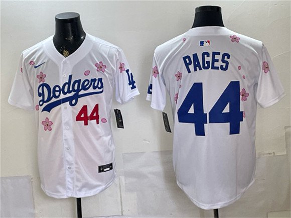 Men's Los Angeles Dodgers #44 Andy Pages White 2025 Tokyo Series Limited Jersey