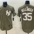 Men's New York Yankees #35 Cody Bellinger Olive 2026 Armed Forces Day Baseball Jersey