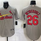 Men's St. Louis Cardinals #26 JJ Wetherholt Gray Cool Base Stitched Baseball Jersey