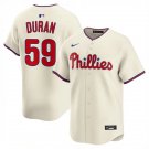 Mens Philadelphia Phillies #59 Jhoan Duran Cream Vapor Limited Jersey