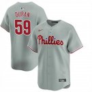 Mens Philadelphia Phillies #59 Jhoan Duran Nike Gray Road Vapor Limited Jersey