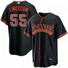 Mens San Francisco Giants 55 Tim Lincecum Black Gigantes Limited Jersey