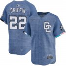 Men's Washington Nationals #22 Foster Griffin Nike Blue 2025 City Connect 2.0 Limited Jersey