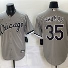 Men's Chicago White Sox #35 Frank Thomas Gray Stitched Baseball Jersey