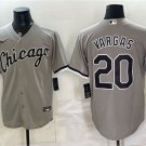 Men's Chicago White Sox #20 Miguel Vargas Gray Stitched Baseball Jersey