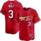 Men's St. Louis Cardinals #3 Dustin May Scarlet City Connect Limited Jersey