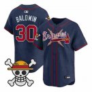 Drake Baldwin Jersey #30 Atlanta Braves One Piece Premier Stitched Navy
