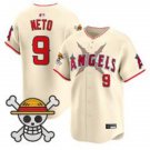 Los Angeles Angels #9 Zach Neto Cream One Piece Premier Stitched Jersey