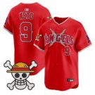 Los Angeles Angels #9 Zach Neto Red One Piece Premier Stitched Jersey