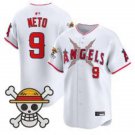 Los Angeles Angels #9 Zach Neto White One Piece Premier Stitched Jersey