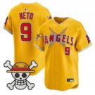 Los Angeles Angels #9 Zach Neto Gold One Piece Premier Stitched Jersey