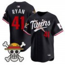 Men's Minnesota Twins #41 Joe Ryan Black One Piece Premier Stitched Jersey