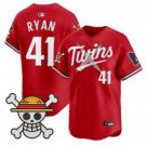 Men's Minnesota Twins #41 Joe Ryan Red One Piece Premier Stitched Jersey
