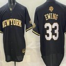 Men's New York Knicks #33 Patrick Ewing Black Gold 2026 Finals Patch Stitched Jersey