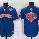 Knicks Team Big Logo Blue 2026 Finals & Eastern Conference Champions Patch Baseball Jersey