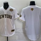 Knicks Blank White Gold 2026 Finals & Eastern Conference Champions Patch Baseball Jersey