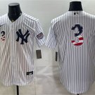 New York Yankees #3 Babe Ruth 2026 USA 250 Fourth of July Home Baseball Jersey