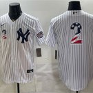 New York Yankees #2 Derek Jeter 2026 USA 250 Fourth of July Home Baseball Jersey