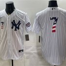 New York Yankees #7 Mickey Mantle 2026 USA 250 Fourth of July Home Baseball Jersey