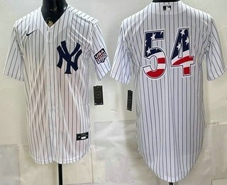 NYY #54 Max Fried 2026 USA 250 Patch Home Player Jersey