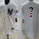 New York Yankees #7 Mickey Mantle 2026 USA 250 Patch Home Baseball Jersey
