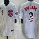 Chicago Cubs #3 Alex Bregman White USA 250 Fourth of July Baseball Jersey