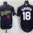 Men's Los Angeles Dodgers #18 Yoshinobu Yamamoto Black Mexico Jersey