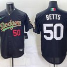 Men's Los Angeles Dodgers #50 Mookie Betts Black Mexico Limited Jersey