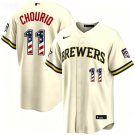 Milwaukee Brewers #11 Jackson Chourio Cream 2026 All-Star Edition USA 250 Patch Jersey