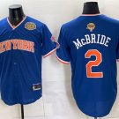 Knicks #2 Miles McBride Blue 2026 Finals & Eastern Conference Champions Patch Baseball Jersey